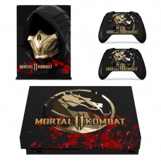Виниловые наклейки на Xbox One X и Gamepad Mortal Kombat 11 Custom Skin Playsole Vinyls (PV311)